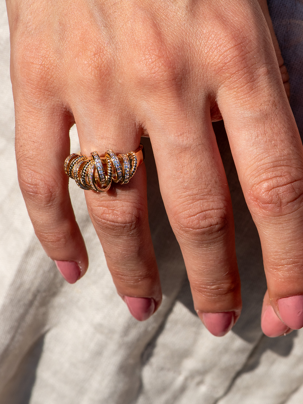 Bague Dancing Ruban PL-OR 750 3MIC