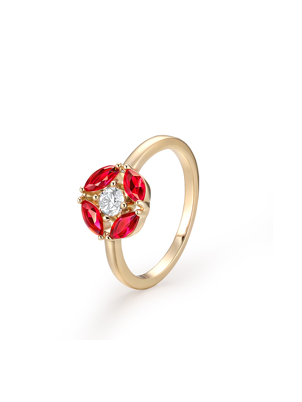 Bague RUBY COIN PL-OR 750 3MIC