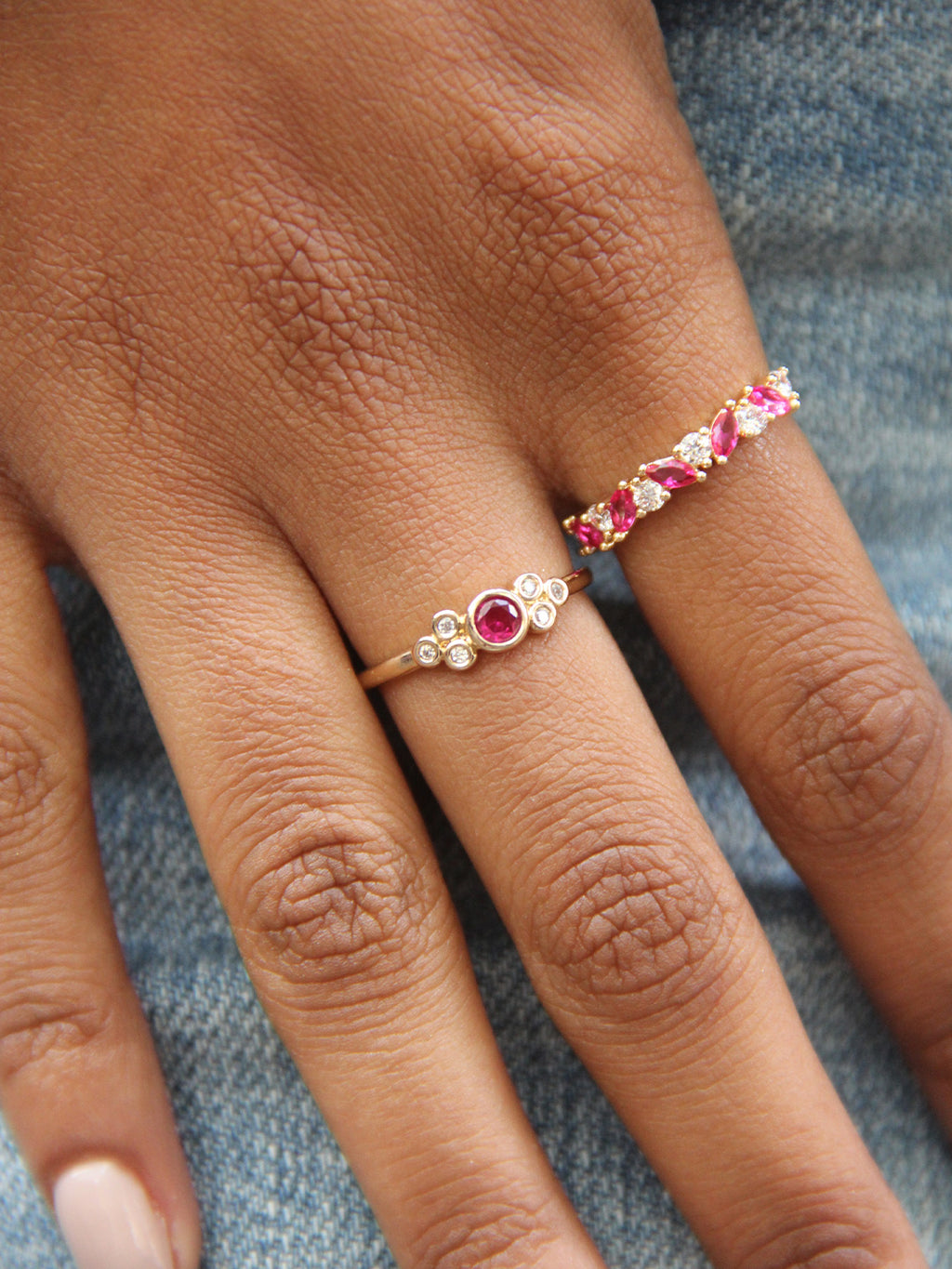 Bague Rouge Petit Pois PL-OR 750 3MIC