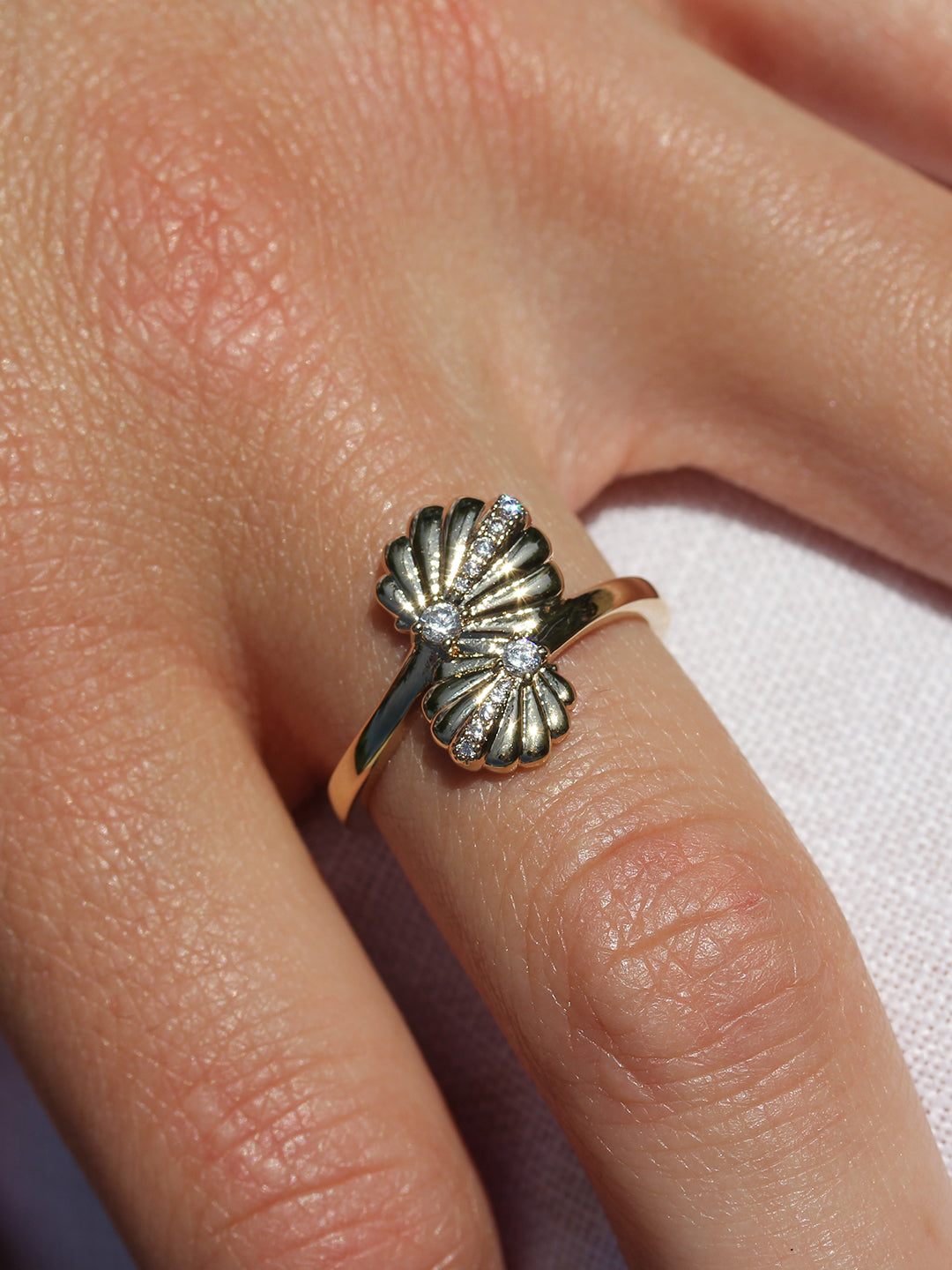 Bague COQUILLAGE PERLE PL-OR 750 3MIC