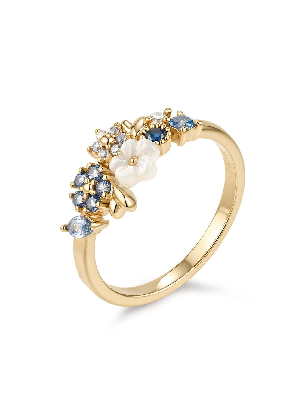 Bague JARDIN D'OCEAN PL-OR 750 3MIC