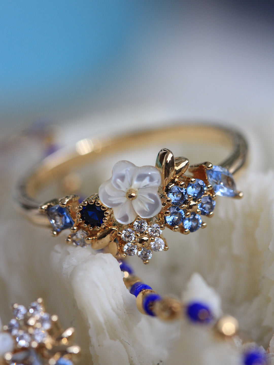 Bague JARDIN D'OCEAN PL-OR 750 3MIC