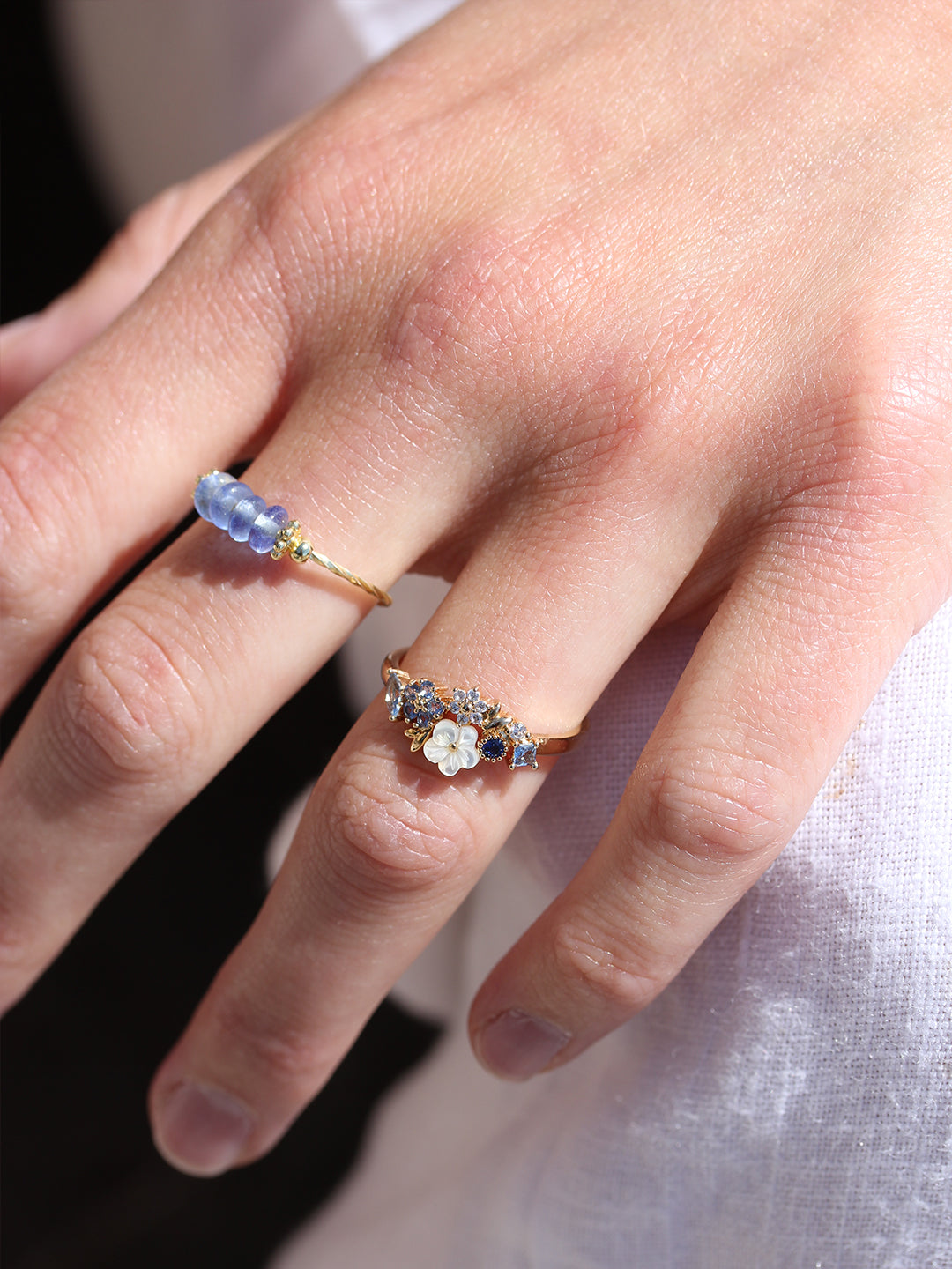 Bague JARDIN D'OCEAN PL-OR 750 3MIC