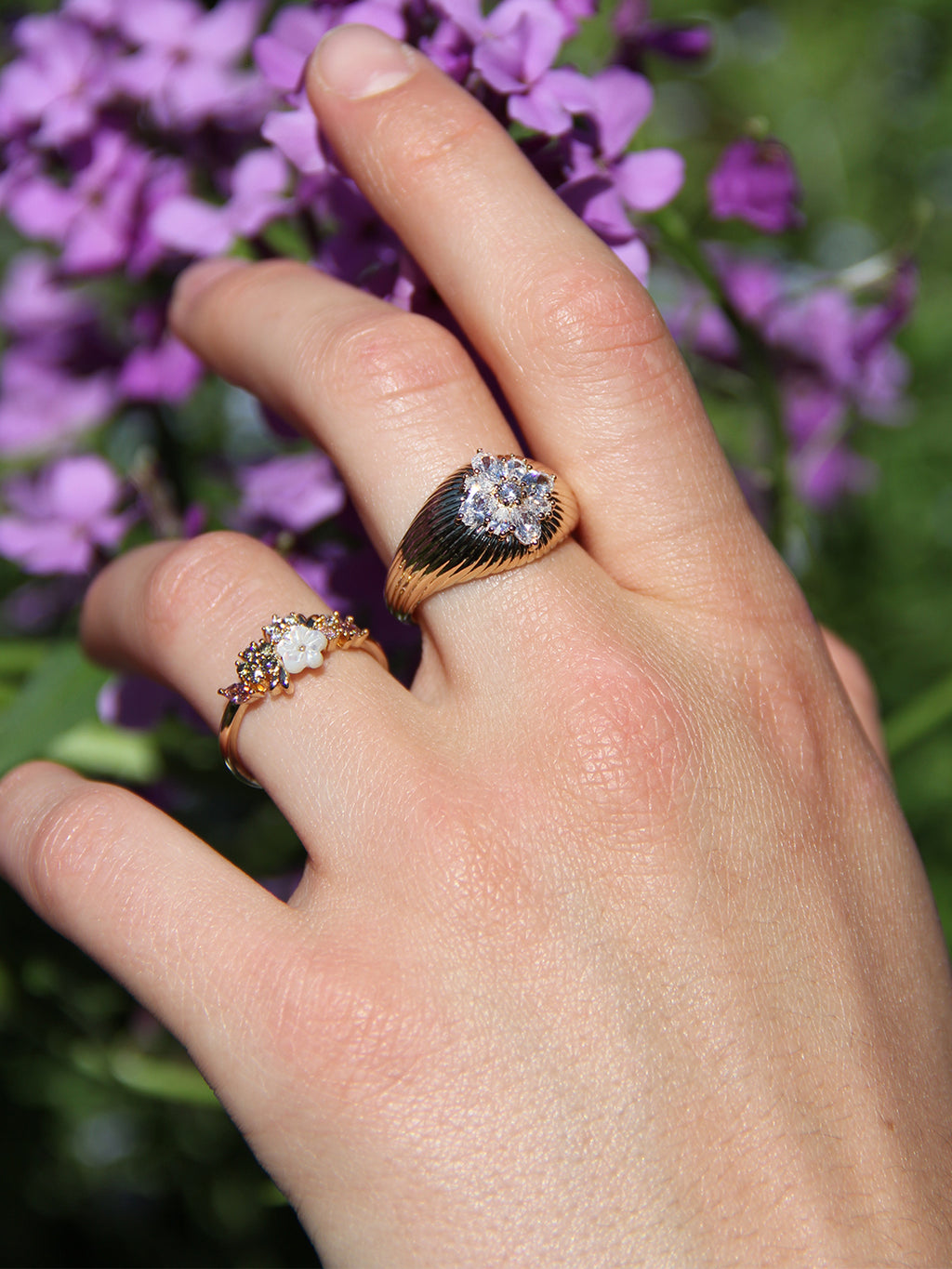 Bague Jardin Fleuri PL-OR 750 3MIC