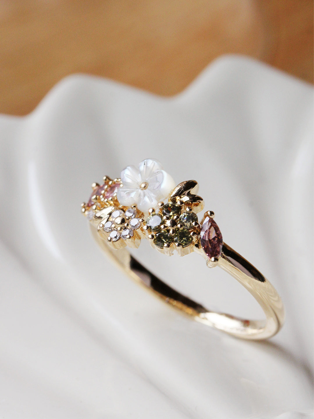 Bague Jardin Fleuri PL-OR 750 3MIC