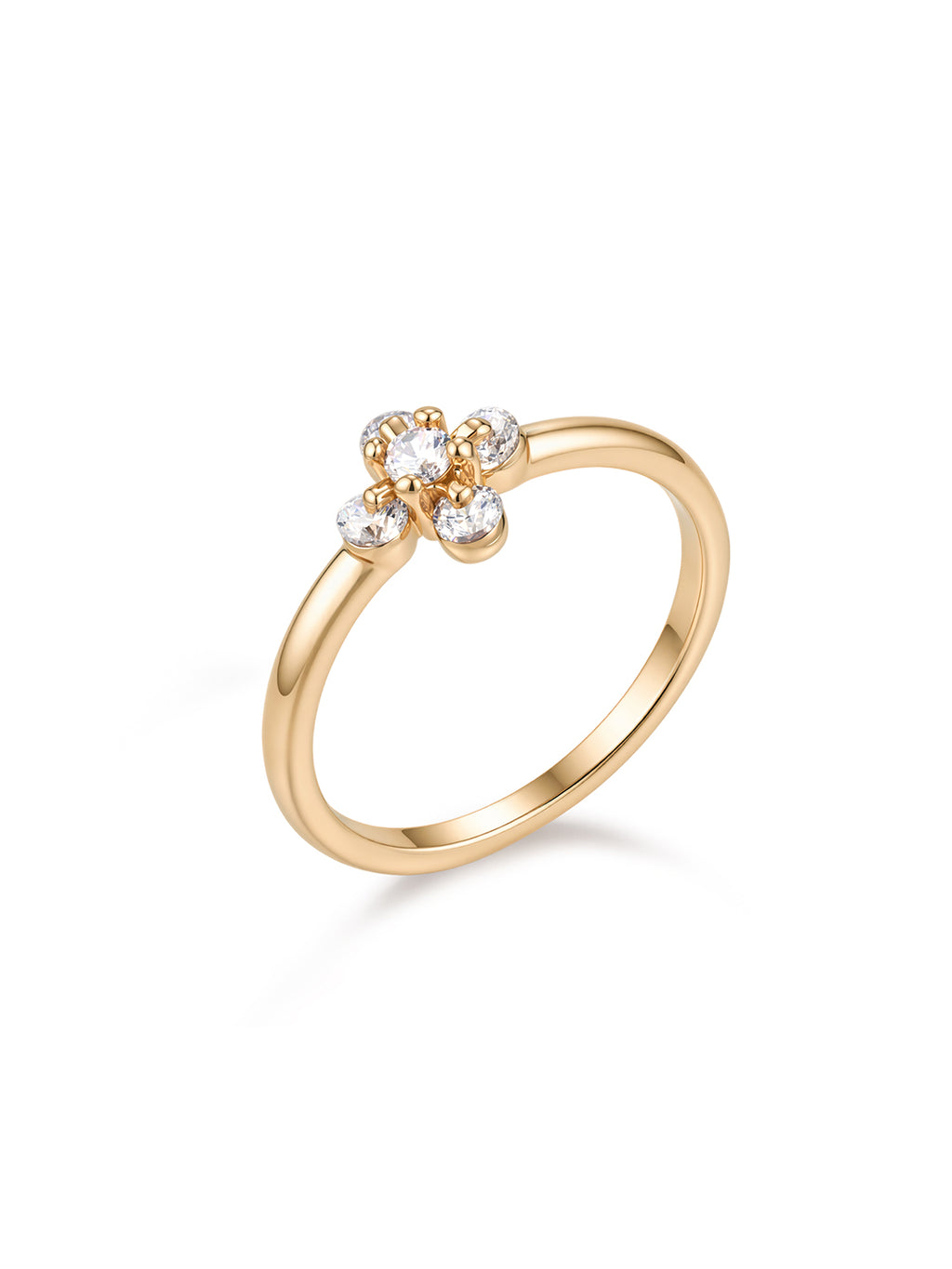 Bague CRYSTAL CLOVER PL-OR 750 3MIC