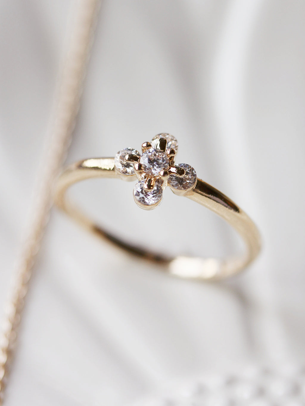Bague CRYSTAL CLOVER PL-OR 750 3MIC