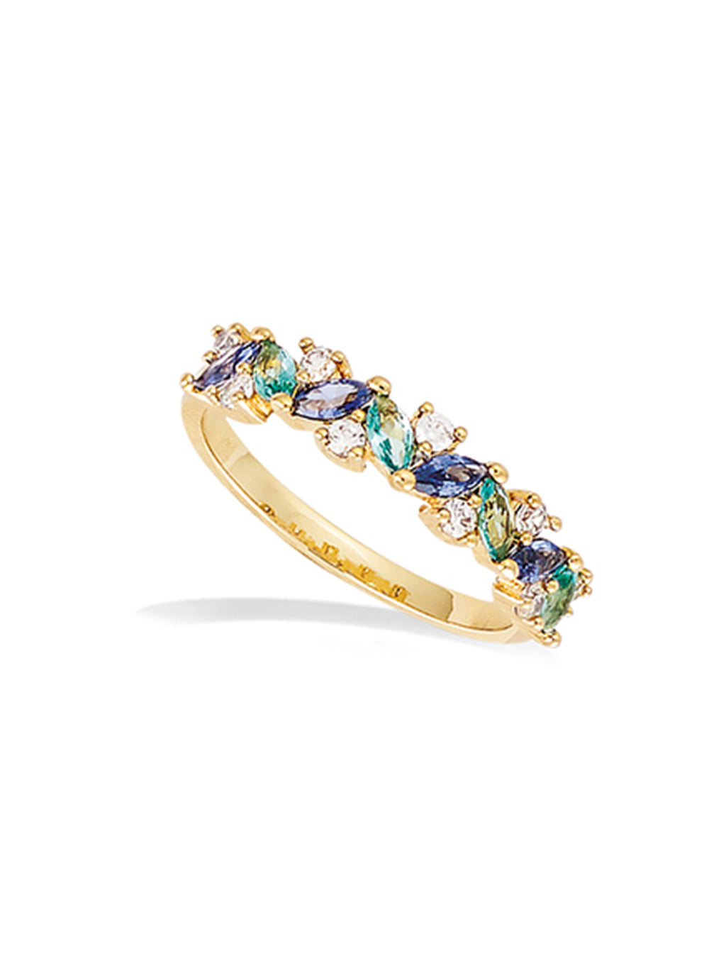 Bague OMBRE & LUMINIERE BLEU PL-OR 750 3MIC
