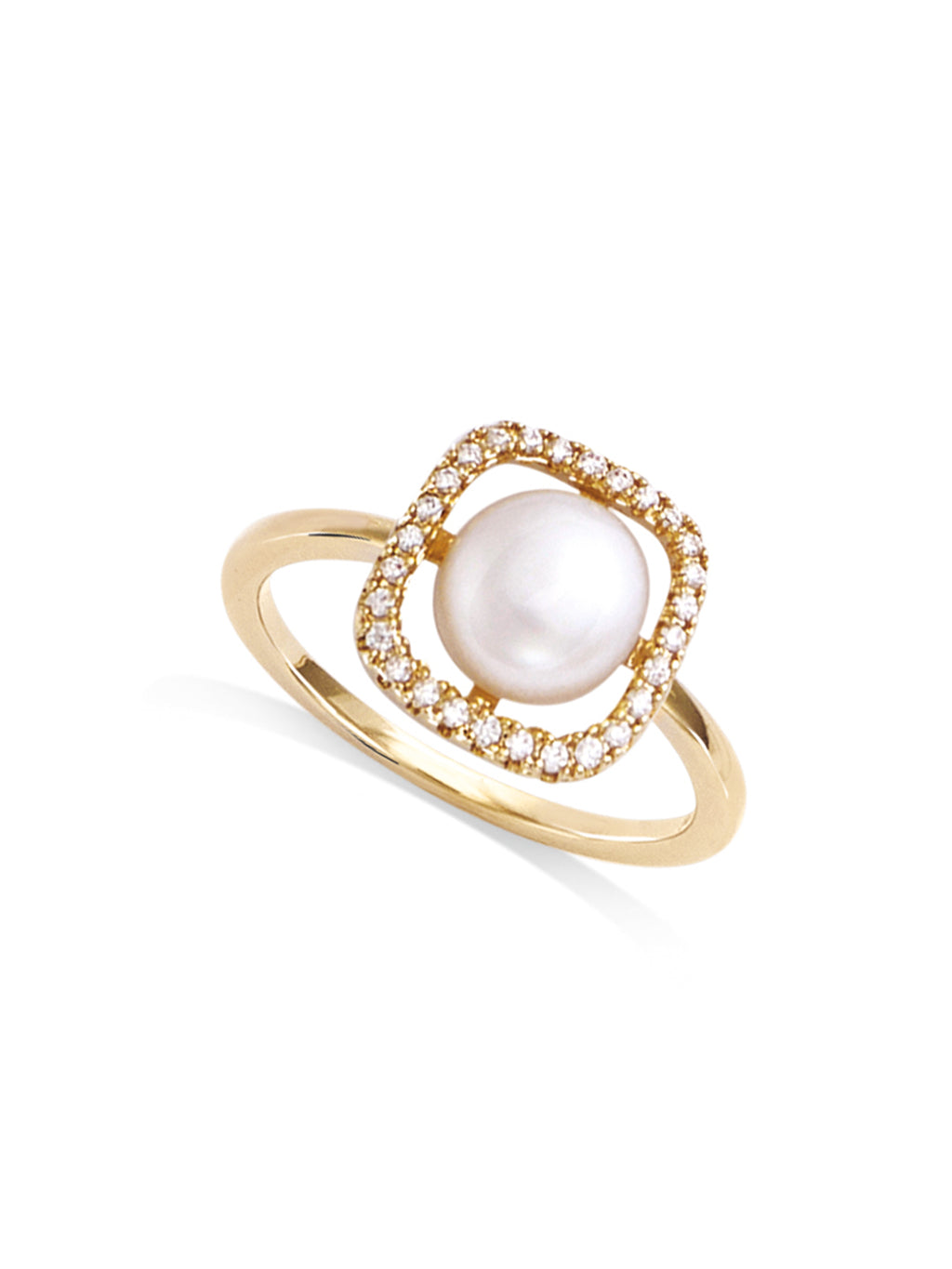 Bague CARRE PERLE PL-OR 750 3MIC