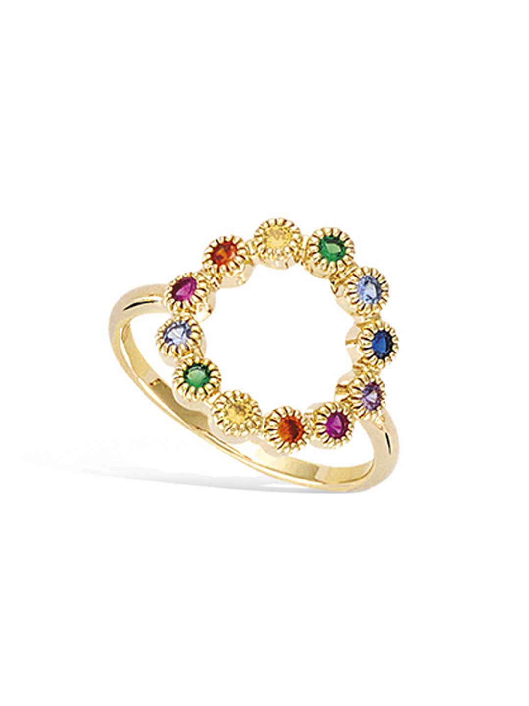 Bague RAINBOW CIRCLE PL-OR 750 3MIC