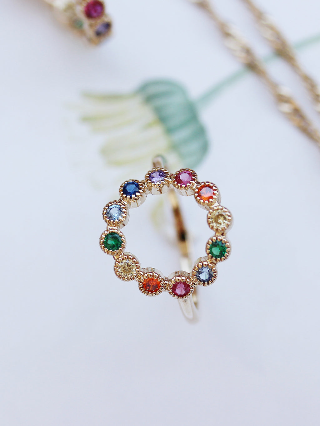 Bague RAINBOW CIRCLE PL-OR 750 3MIC