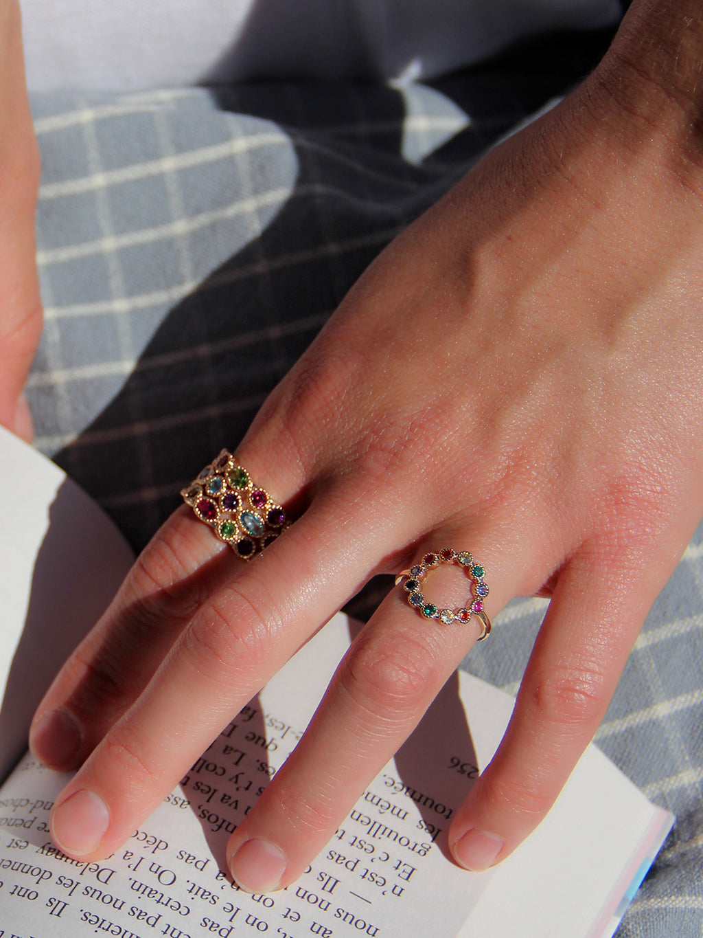 Bague RAINBOW CIRCLE PL-OR 750 3MIC