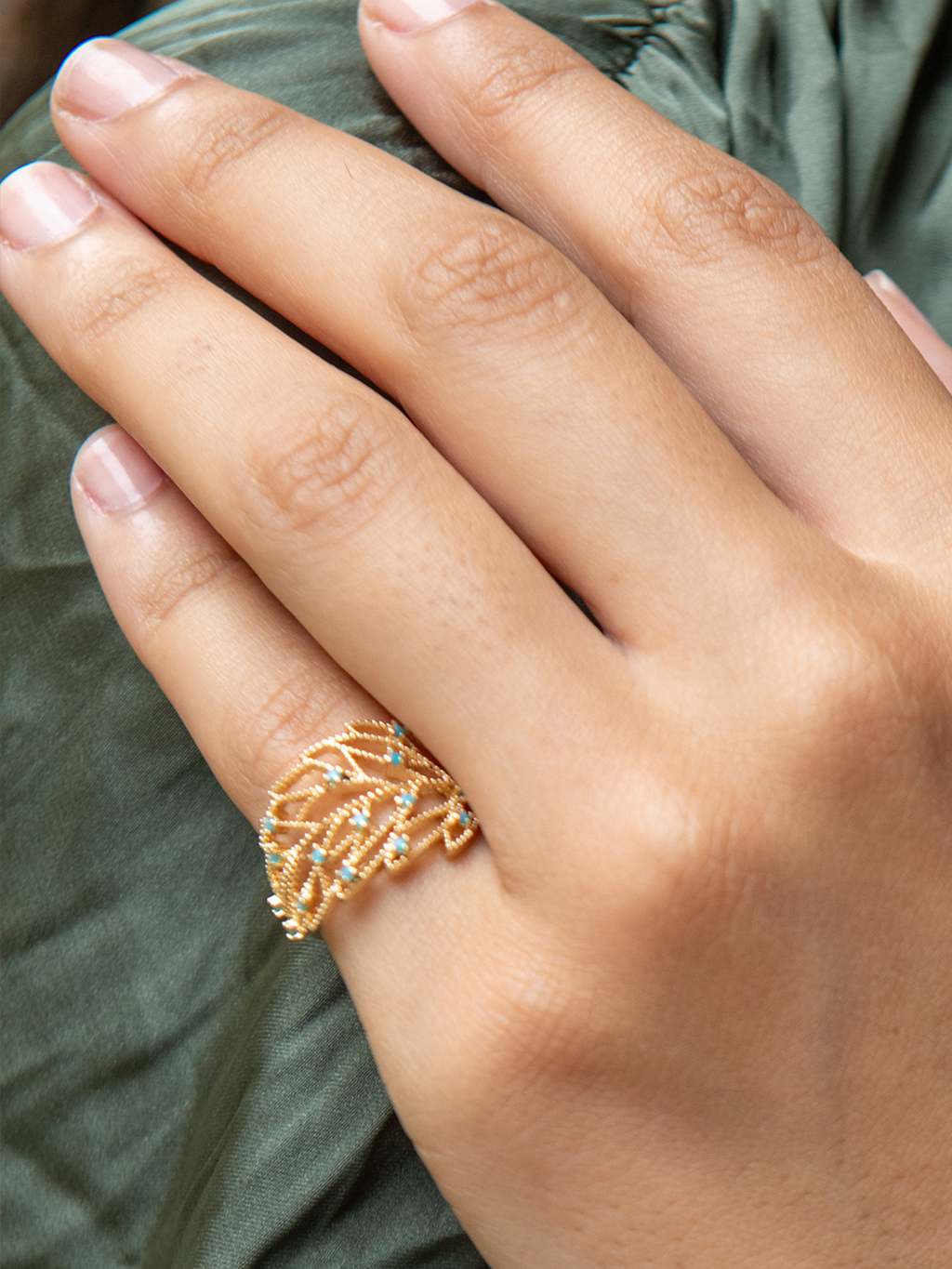 Bague Feuilles d'Orchides PL-OR 750 3MIC
