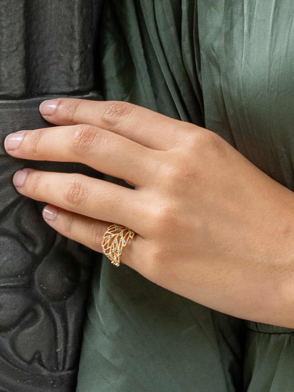 Bague Feuilles d'Orchides PL-OR 750 3MIC