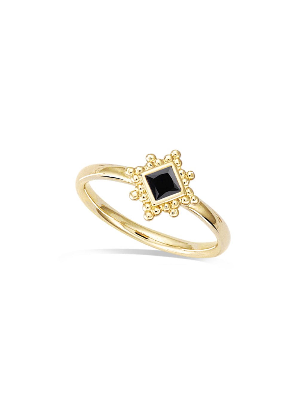Bague Losange Noir PL-OR 750 3MIC