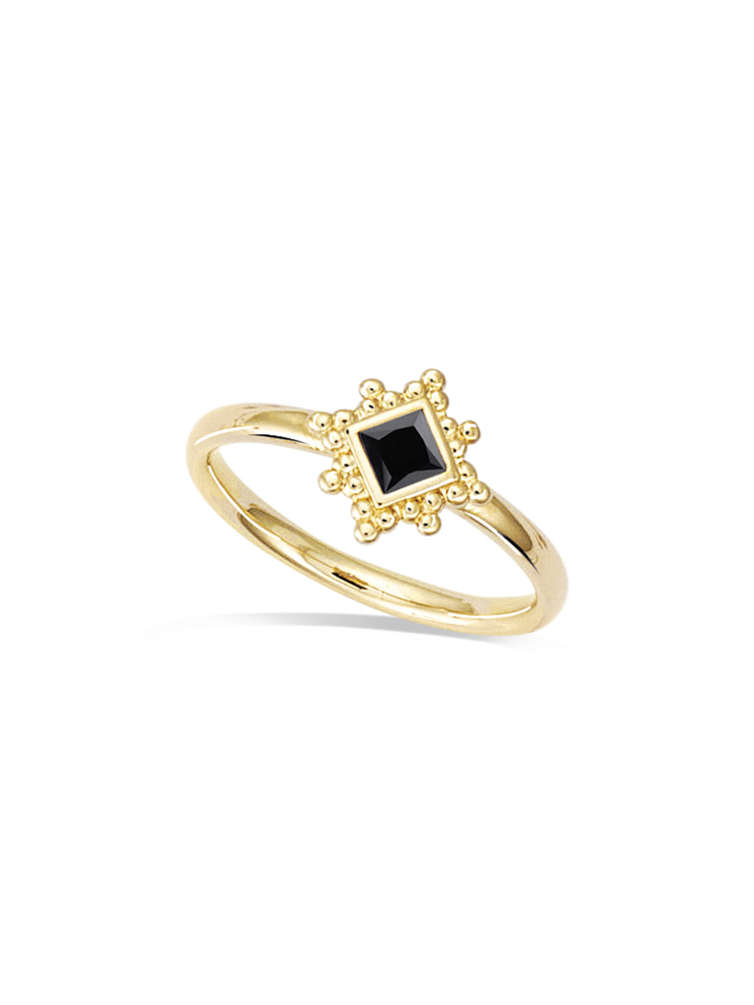 Bague Losange Noir PL-OR 750 3MIC
