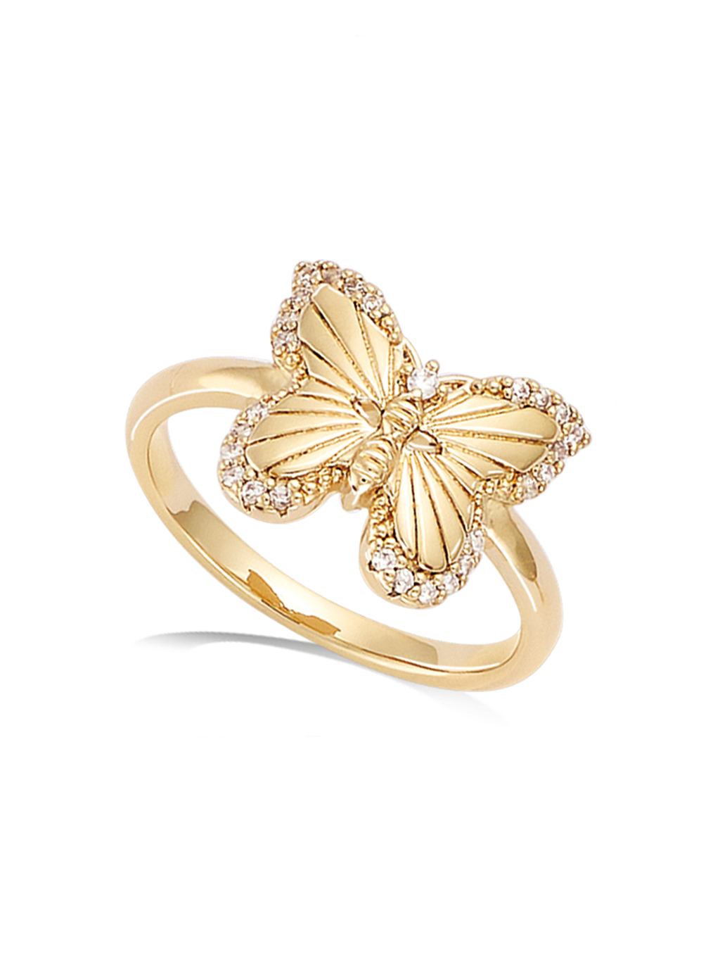 Bague FLYING BUTTERFLY PL-OR 750 3MIC
