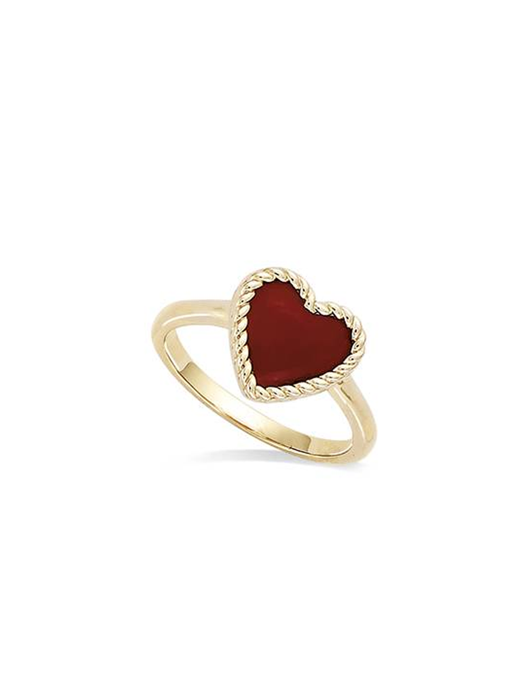 Bague AGATE HEART PL-OR 750 3MIC