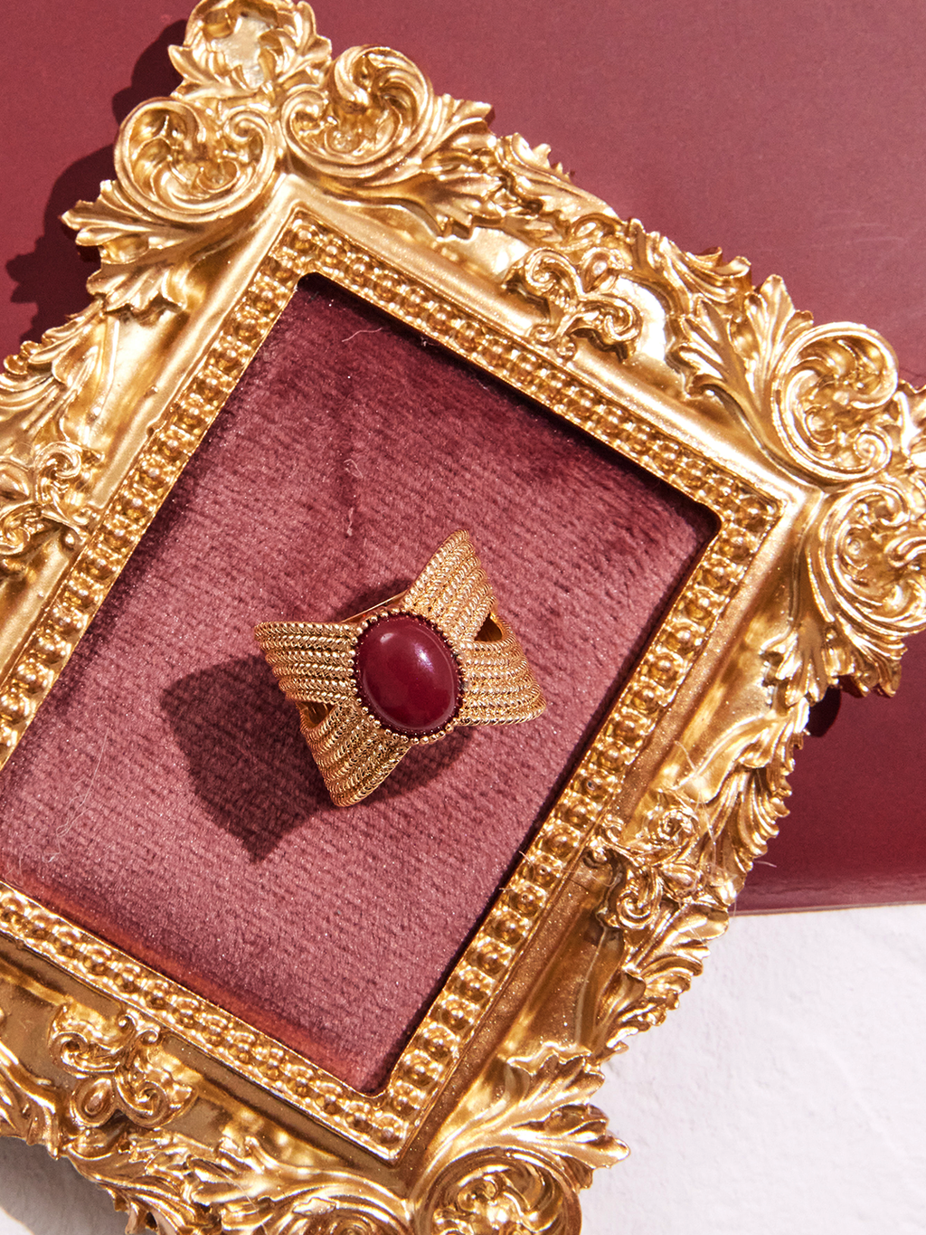 Bague ROUGE ROMAN Rayure PL-OR 750 3MIC