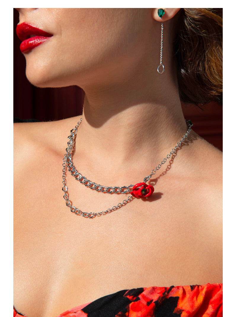 Collier Femme fantaisie qualité Atelier JFB Roses Epineuses