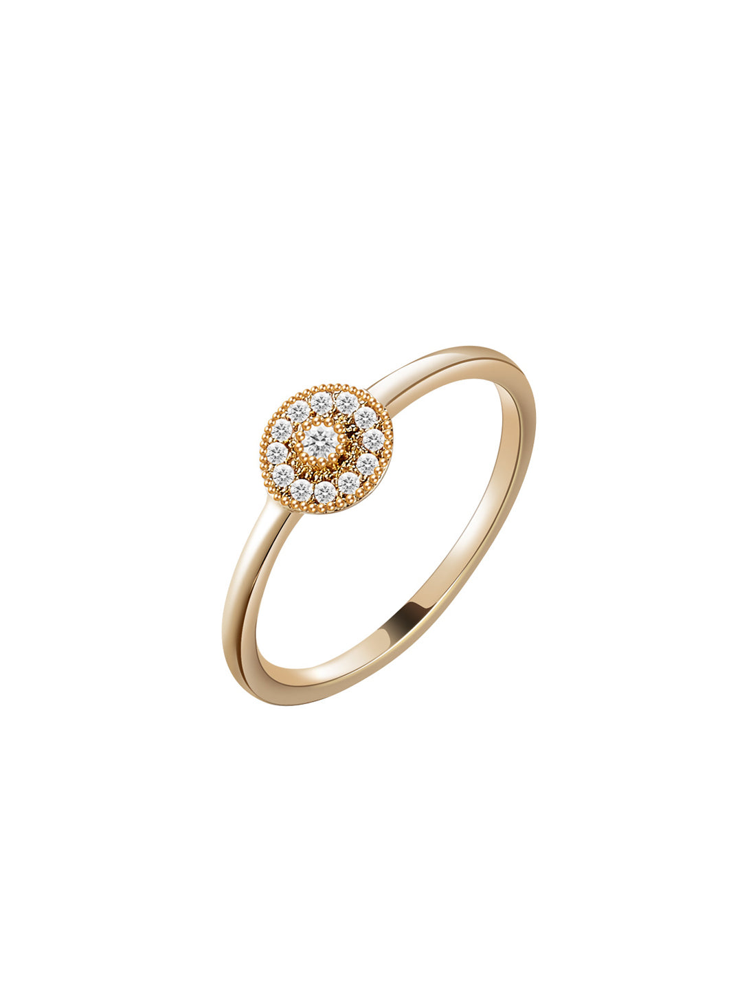 Bague PO Pavé oxydes blancs