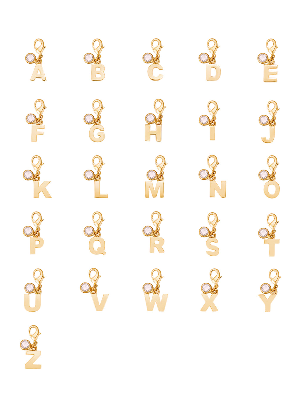 Pententif PO Lettre Alphabet oxydes blancs