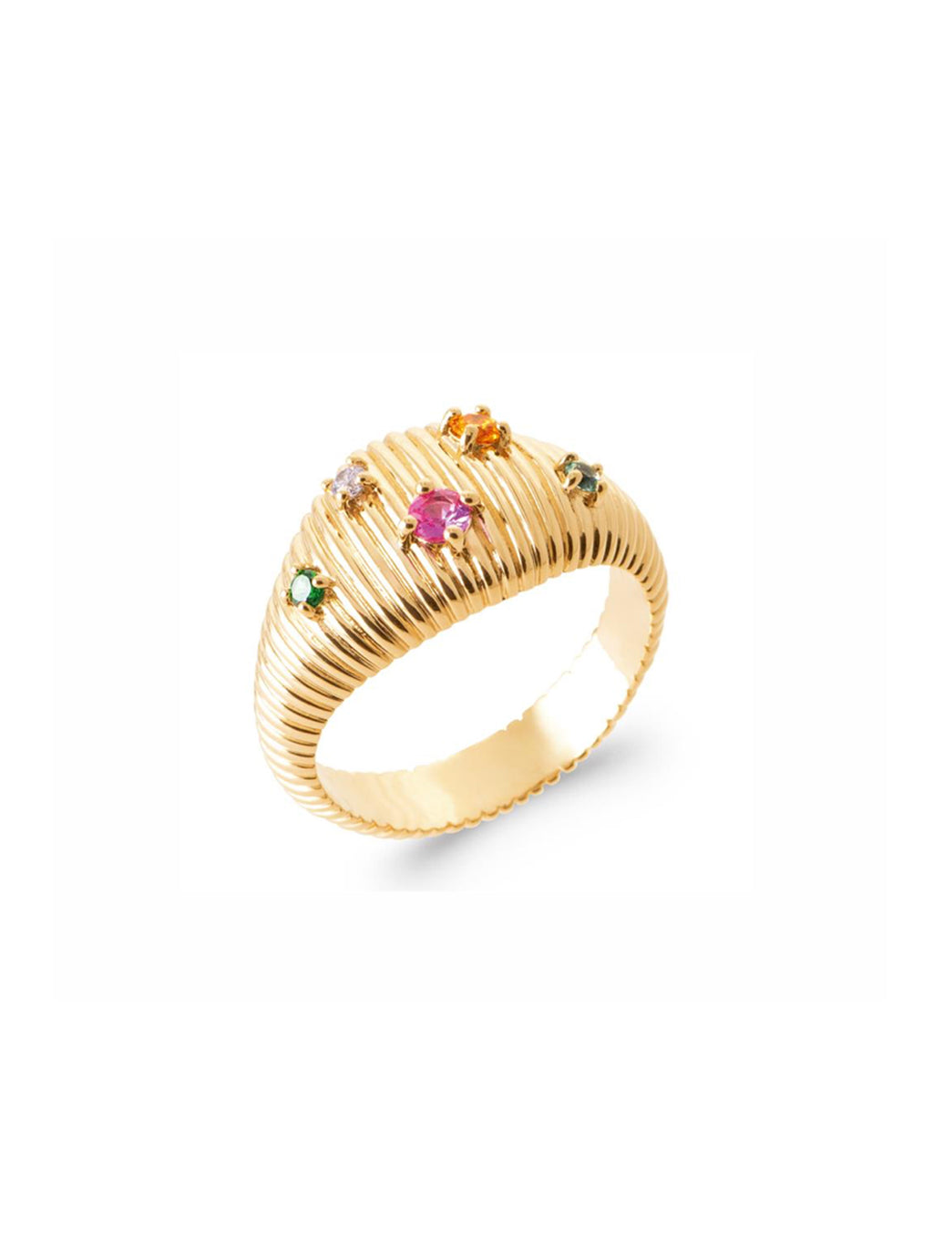 Bague JARDIN MULTI-COLOR PL-OR 750 3MIC