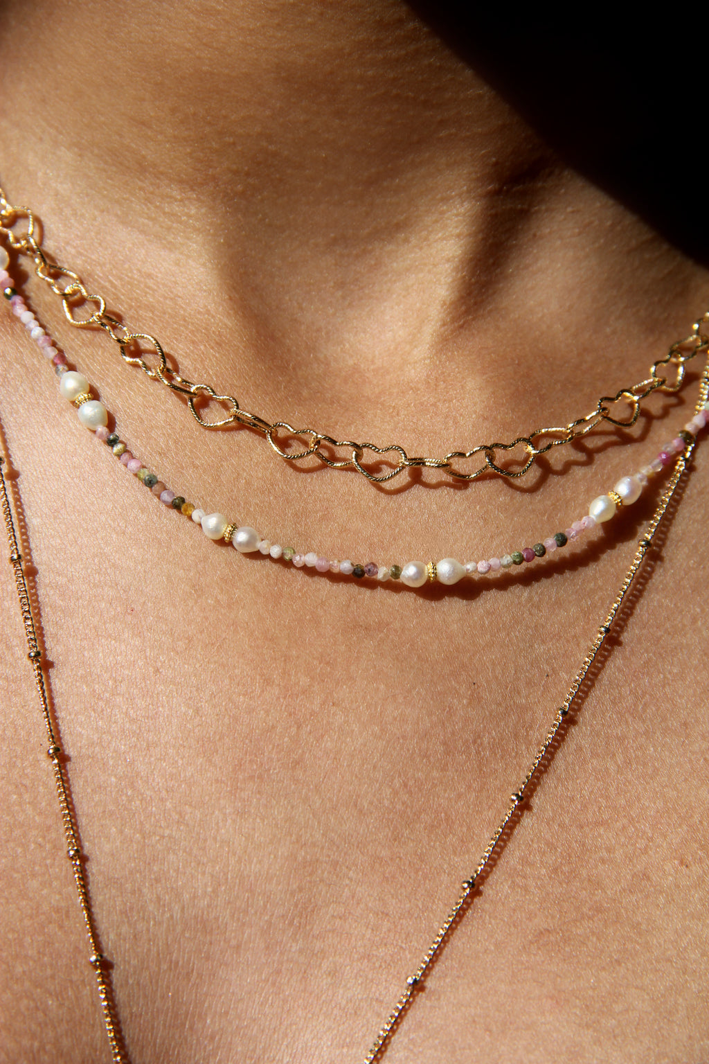 Collier LINK HEART PL-OR 750 3MIC