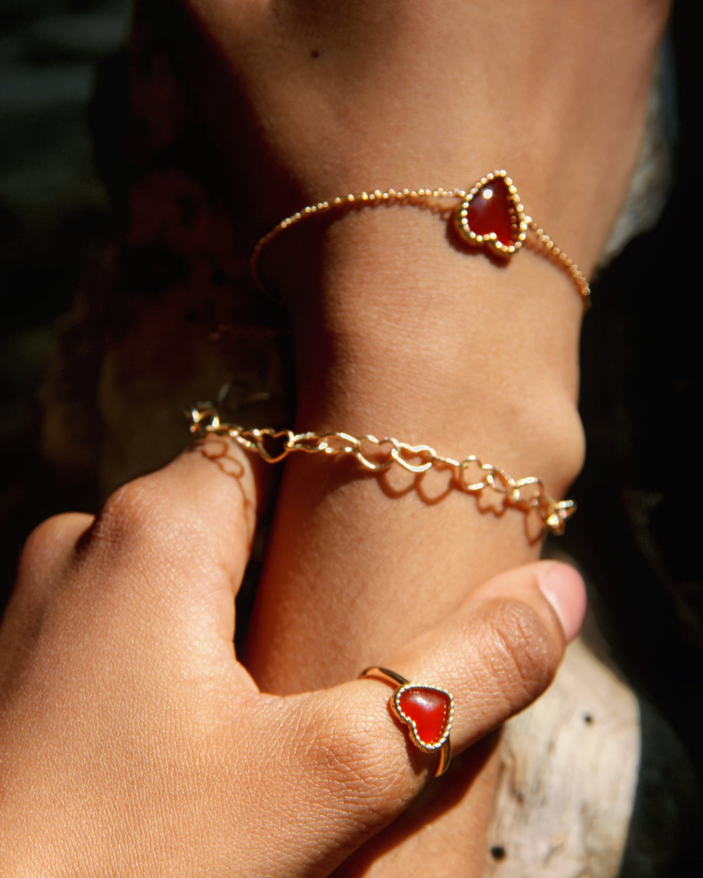 Bracelet AGATE HEART PL-OR 750 3MIC