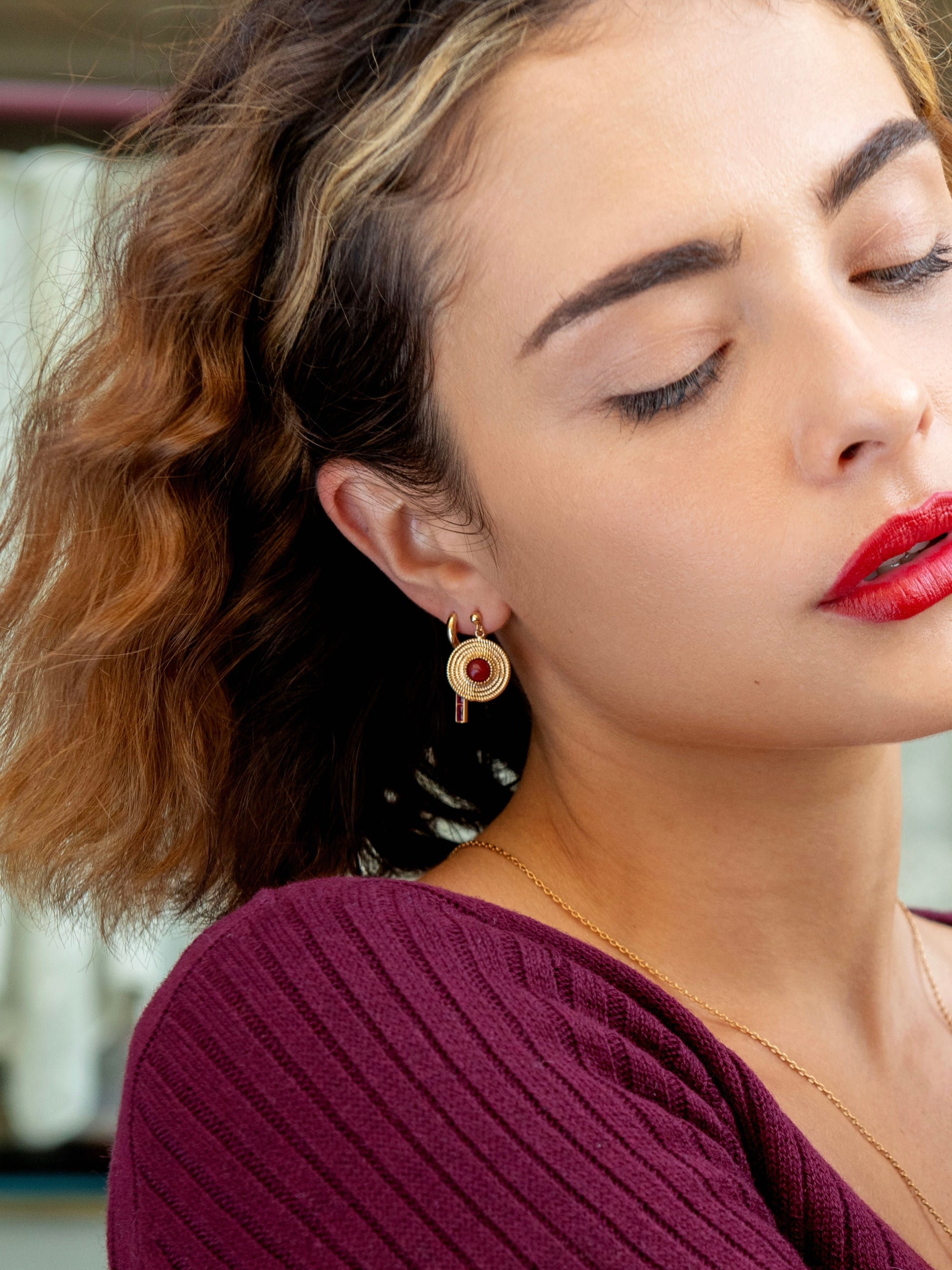 Boucles Boussole Rouge PL-OR 750 3MIC