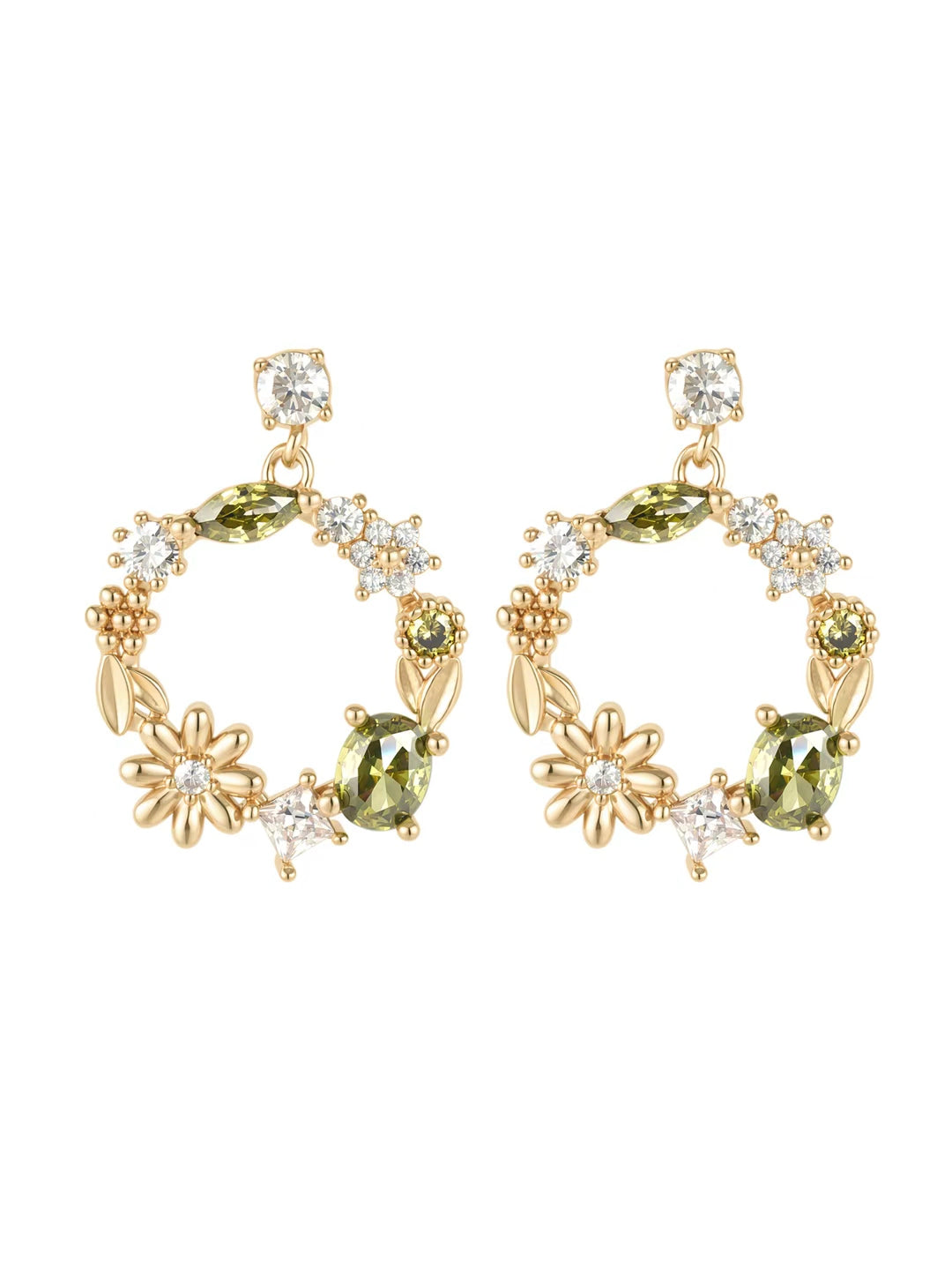 Boucles Jardin Fleuri Peridot PL-OR 750 3MIC