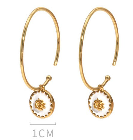 Boucles d'oreilles Femme fantaisie qualité Atelier JFB Rose en émail