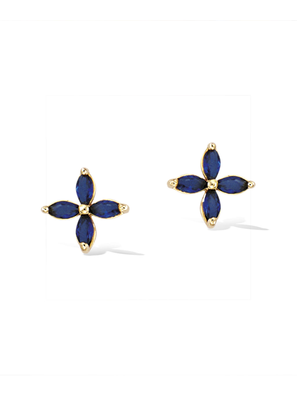 Boucles Cross Flower Small PL-OR 750 3MIC