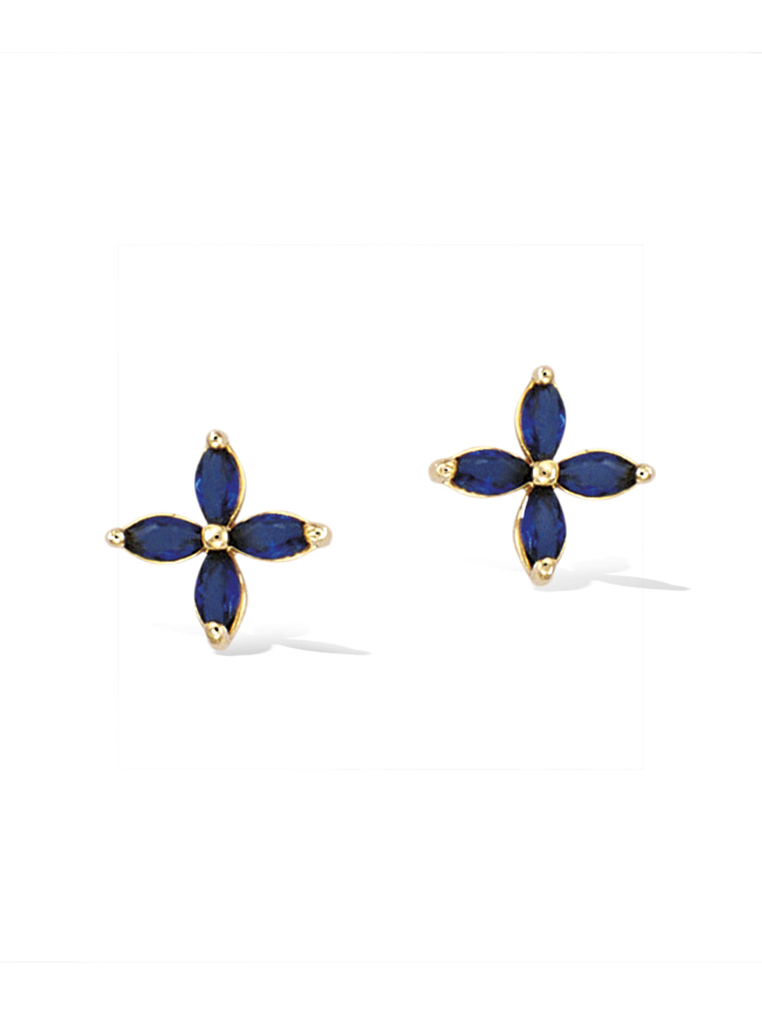 Boucles Cross Flower Small PL-OR 750 3MIC