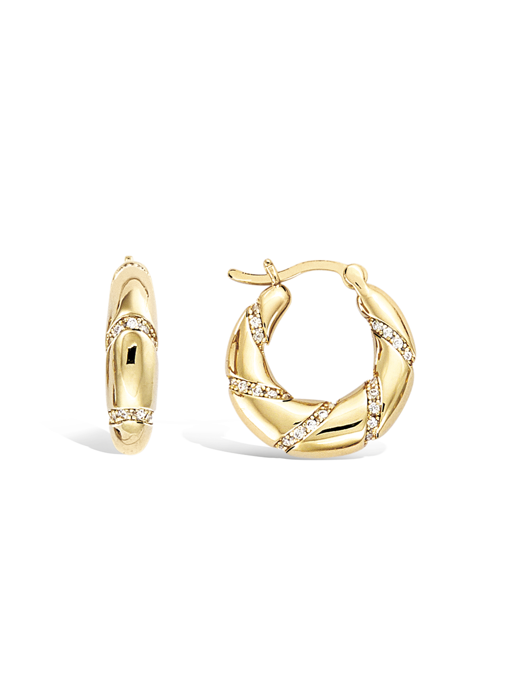 Boucles CERCLE CROISSANT PL-OR 750 3MIC