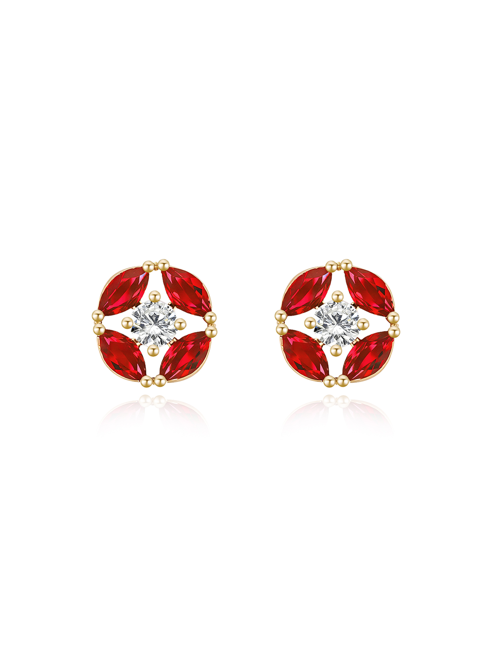 Boucles RUBY COIN PL-OR 750 3MIC