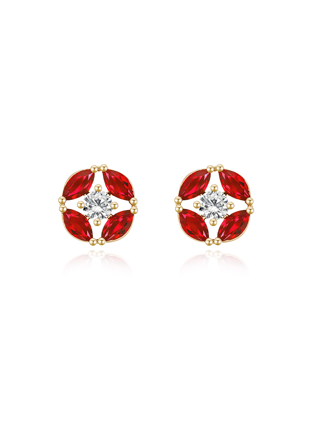 Boucles RUBY COIN PL-OR 750 3MIC