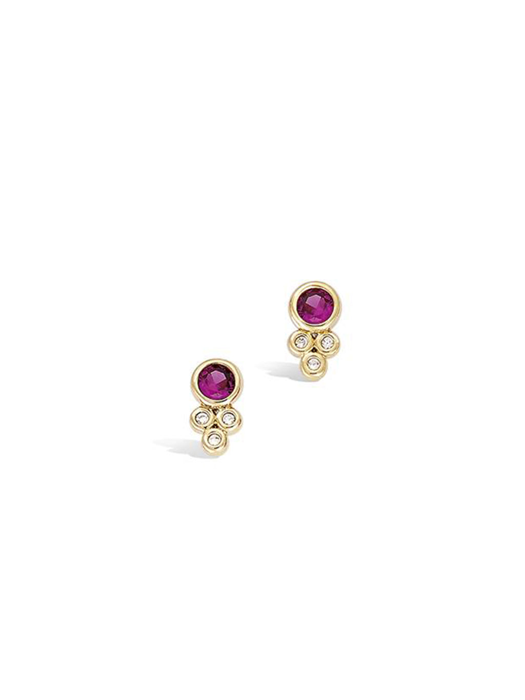 Boucles Rouge Petit Pois PL-OR 750 3MIC
