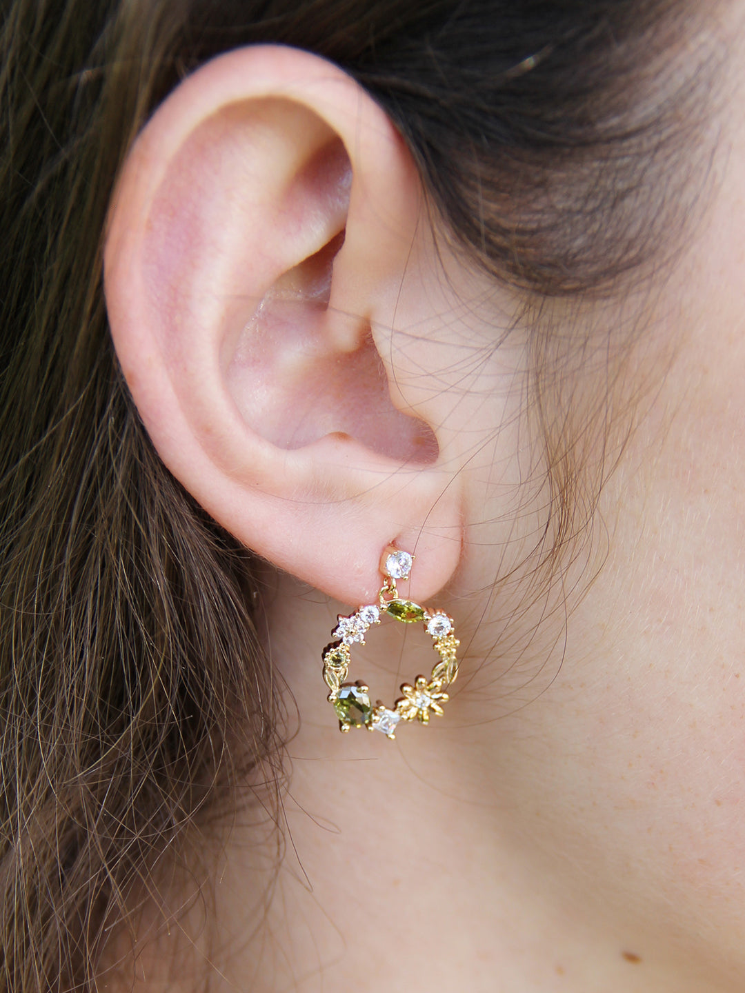 Boucles Jardin Fleuri Peridot PL-OR 750 3MIC
