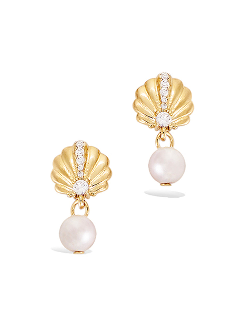 Boucles COQUILLAGE PERLE PL-OR 750 3MIC