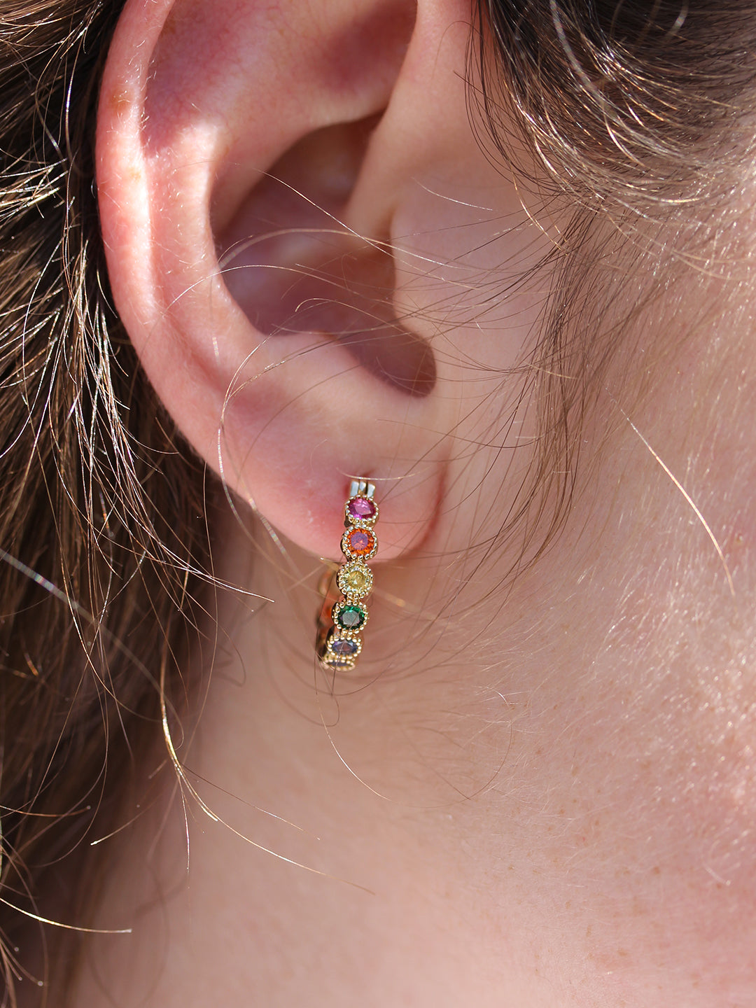 Boucles RAINBOW CIRCLE PL-OR 750 3MIC