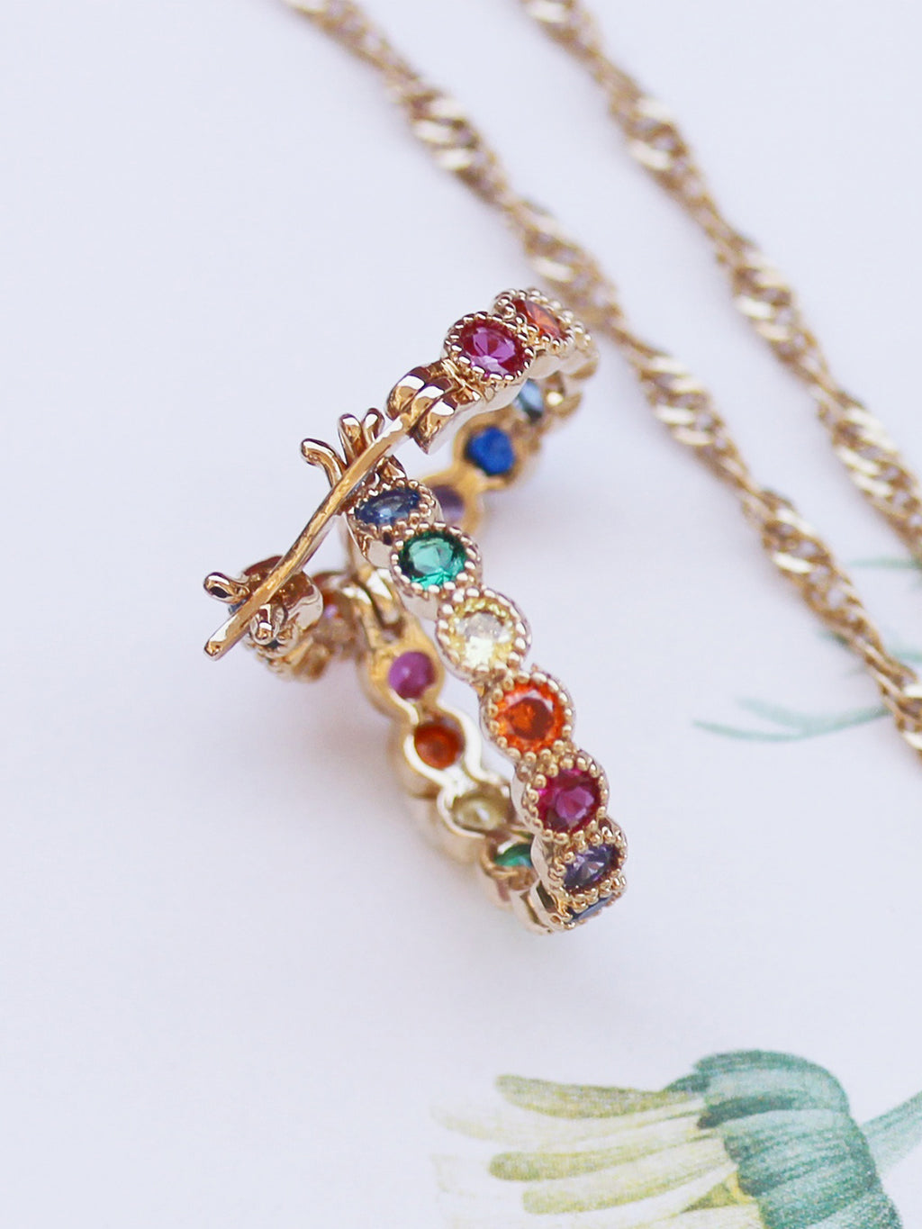 Boucles RAINBOW CIRCLE PL-OR 750 3MIC