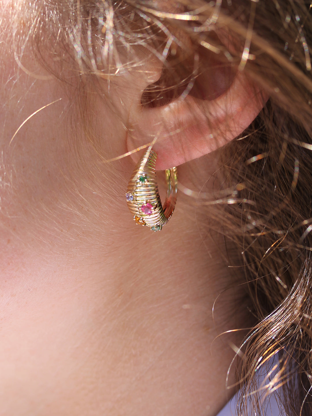 Boucles JARDIN MULTI-COLOR PL-OR 750 3MIC