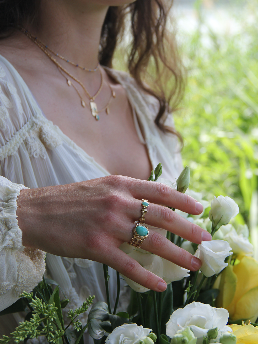 Bague LOSANGE BLEU PL-OR 750 3MIC