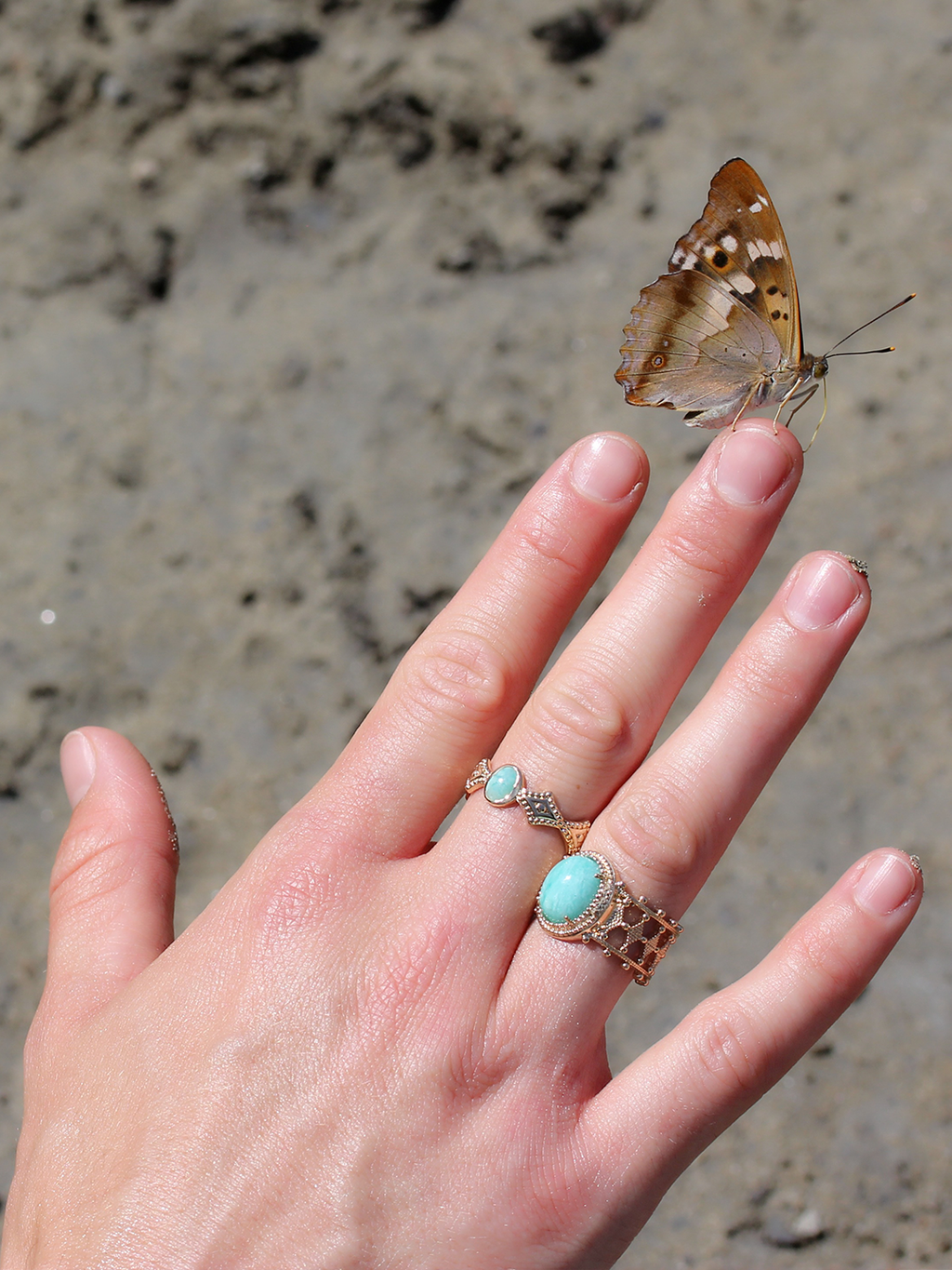 Bague LOSANGE BLEU PL-OR 750 3MIC