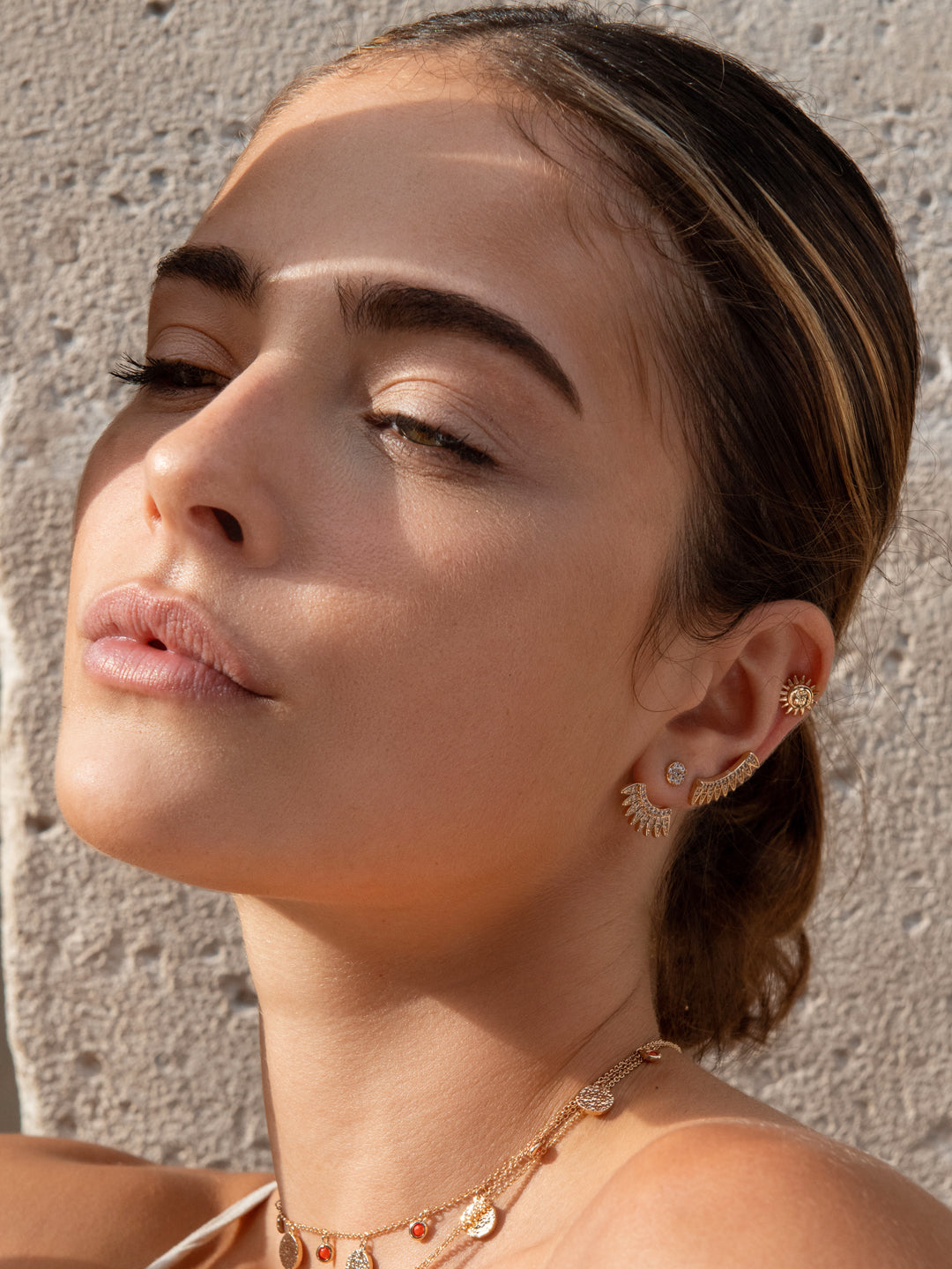 Boucles SOLEIL&LUNE PL-OR 750 3MIC