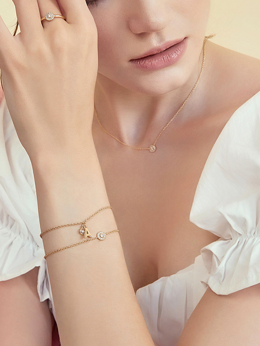 Bracelet PO Pavé oxydes blancs