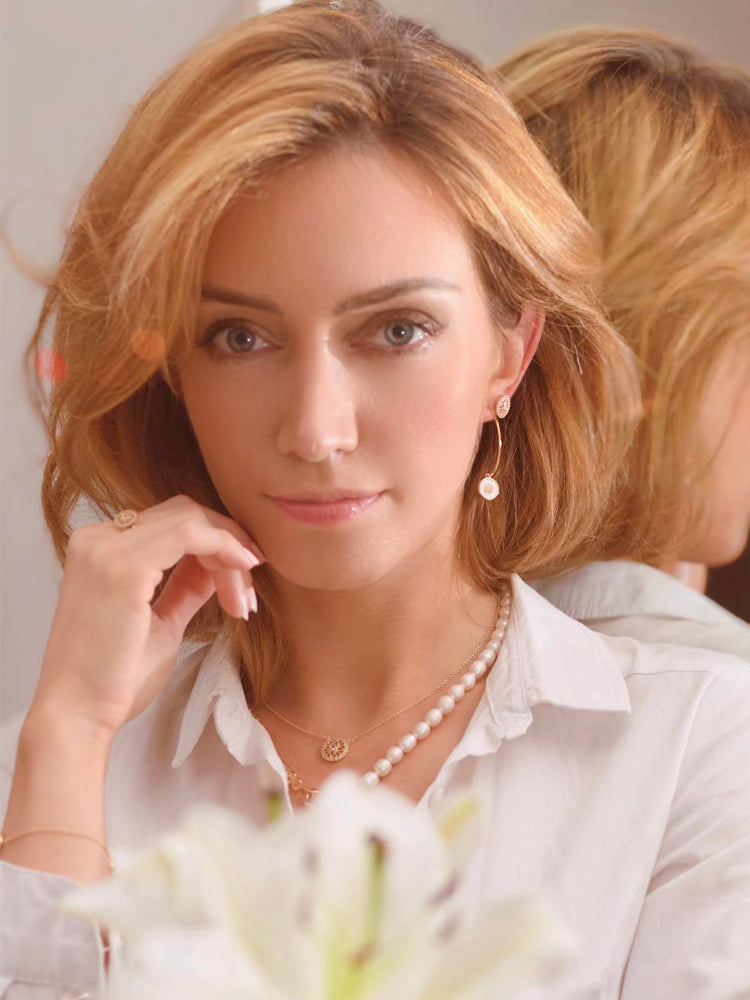 Boucles d'oreilles Femme fantaisie qualité Atelier JFB Rose en émail
