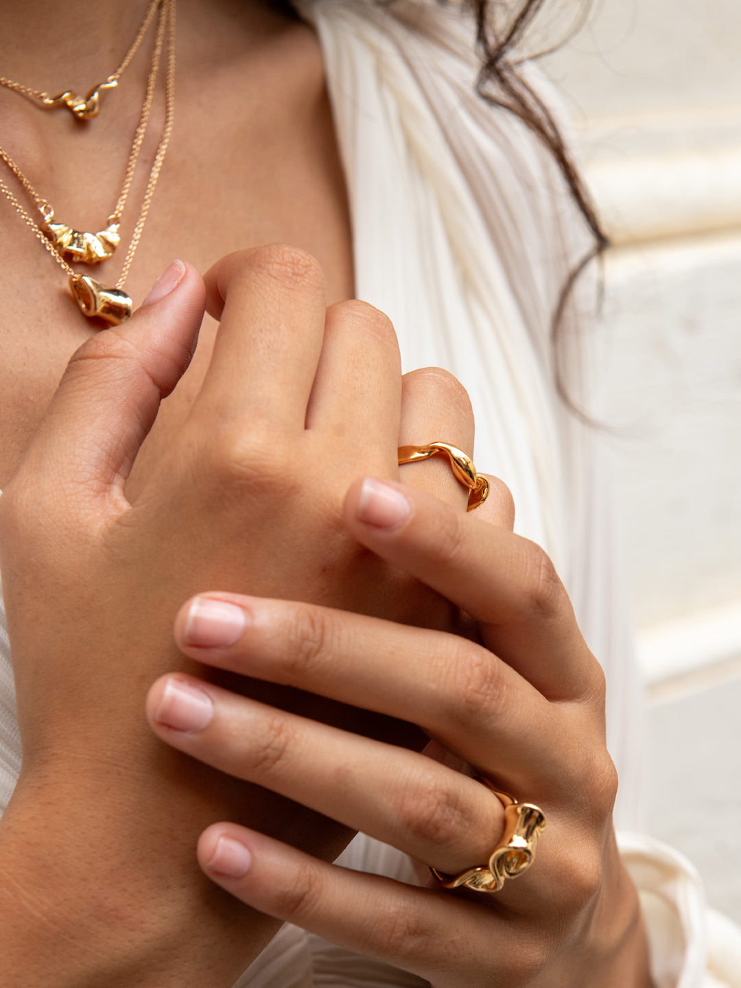 Bague Style Ruban Volant PL-OR 750 3MIC