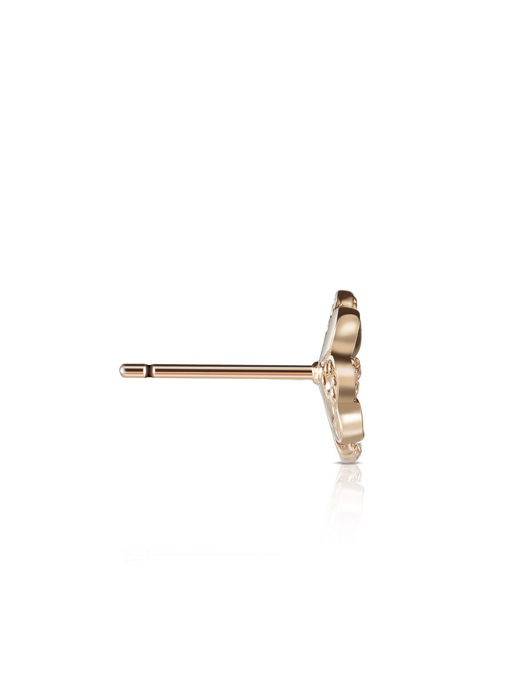 Boucles PO Forme Trèfle oxydes blancs